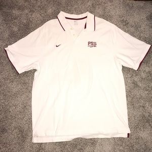❌SOLD❌FSU Nike Polo Shirt Limited Edition White